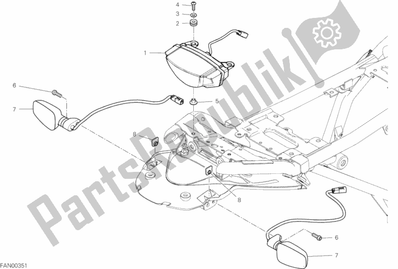 Tutte le parti per il Fanale Posteriore del Ducati Scrambler Icon Brasil 803 2020